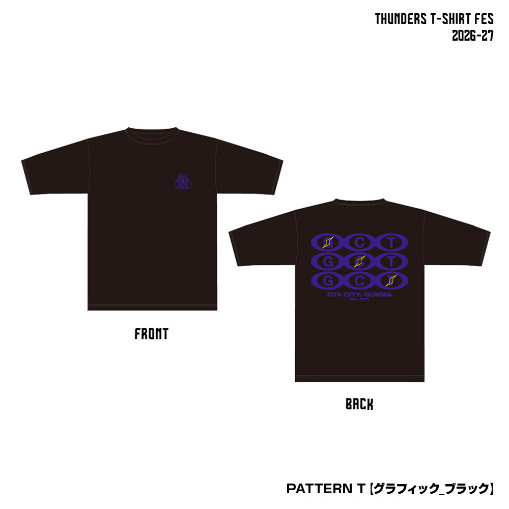 サンダーズTシャツ FES 全26種 2026-27 詳細画像 パターンT【グラフィック_ブラック】 1