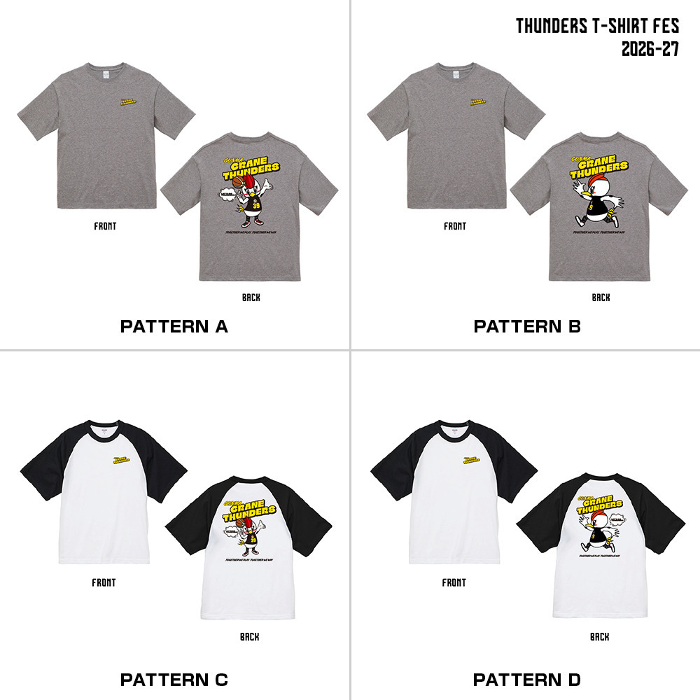 サンダーズTシャツ FES 全26種 2026-27 詳細画像 パターンV【GCTワード_ブラック】 4
