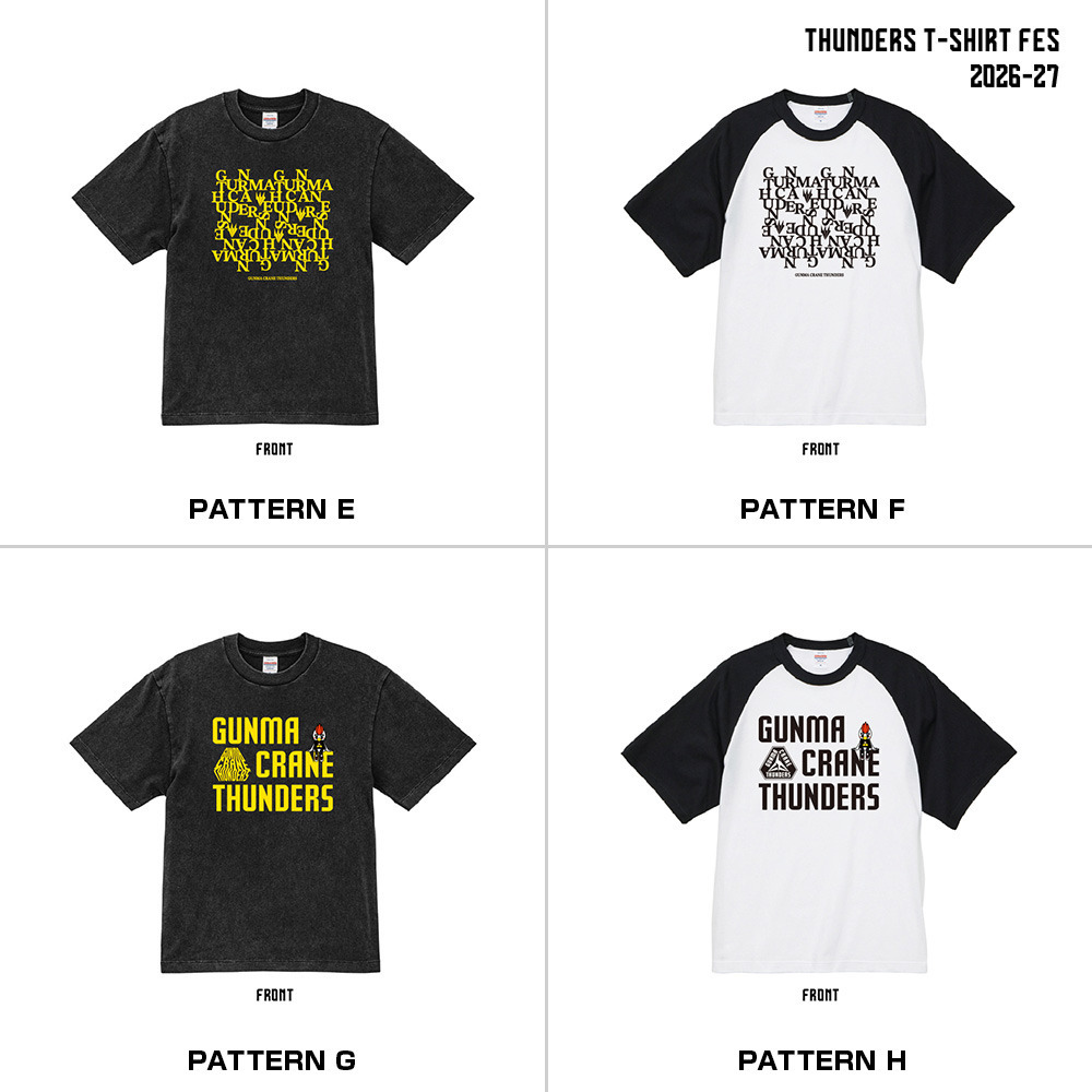 サンダーズTシャツ FES 全26種 2026-27 詳細画像 パターンX【サンダーバードガレッジロゴ_ゴールド】 5