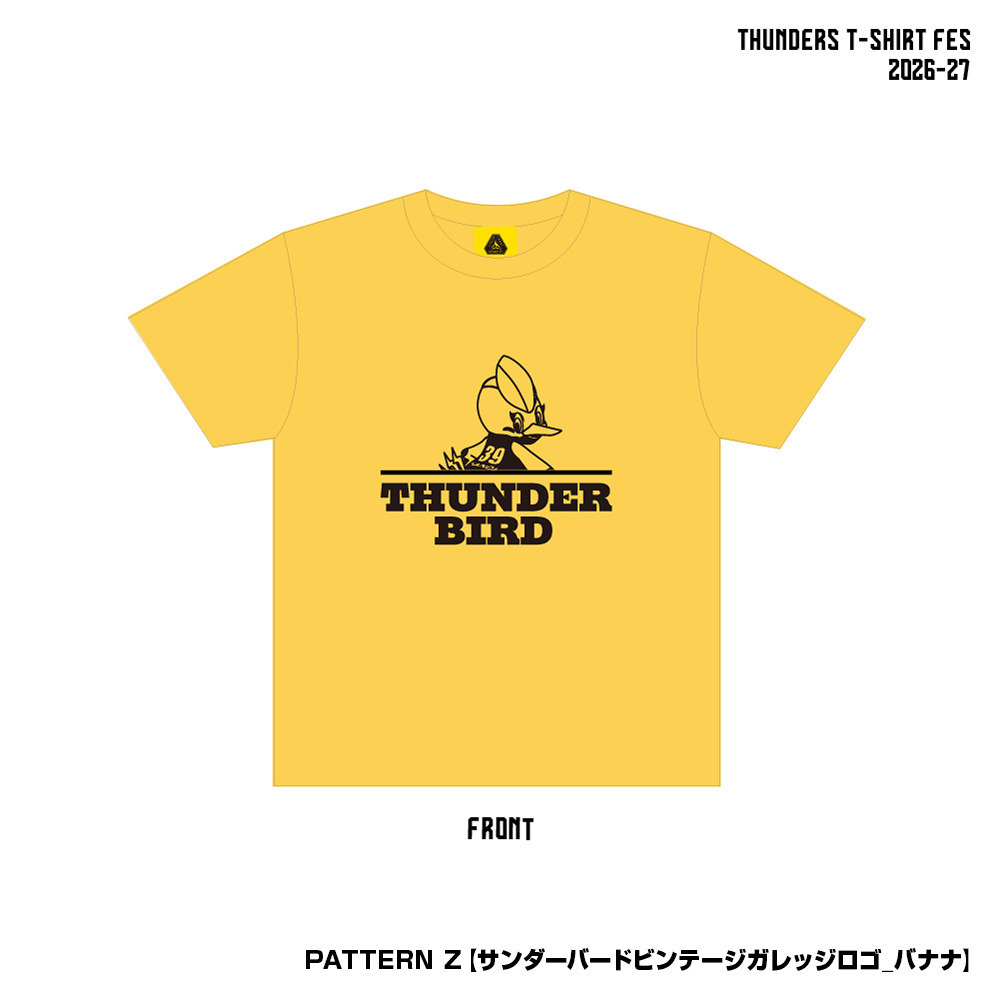 サンダーズTシャツ FES 全26種 2026-27 詳細画像 パターンZ【サンダーバードビンテージガレッジロゴ_バナナ】 1