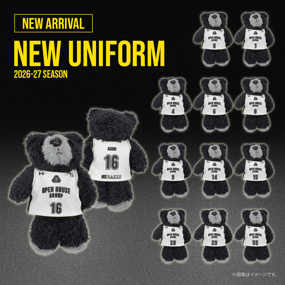 【EC限定】 ユニフォームベア 2026-27 （ホーム／アウェー） 詳細画像 アウェー/ホワイト 1