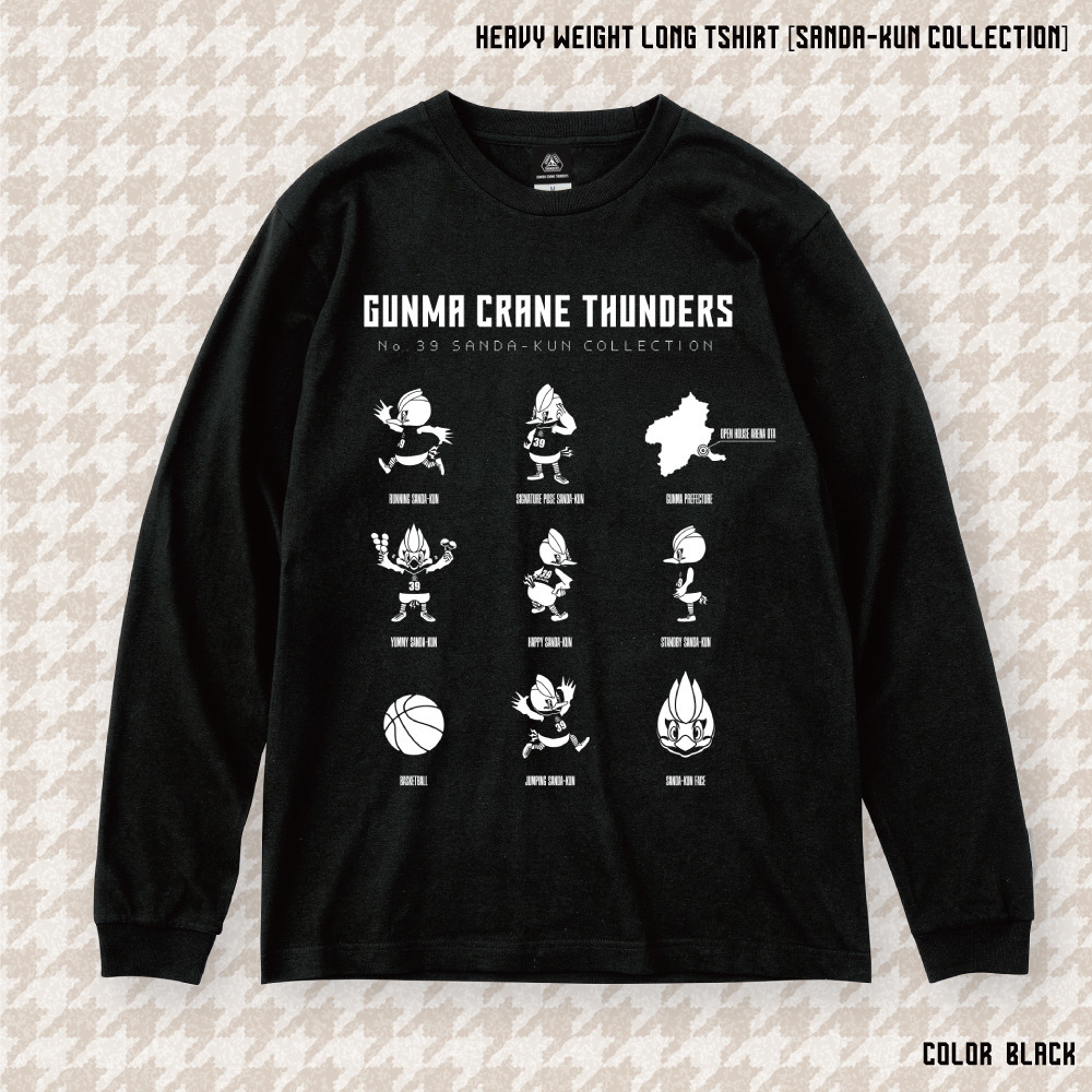 【EC限定】 ロングスリーブTシャツ サンダくんコレクション ヘビー5.6オンス 詳細画像 ブラック 1