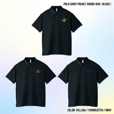 【EC限定】 ドライボタンダウンポロシャツ 4.4オンス ポケットサンダくん 【ブラック】