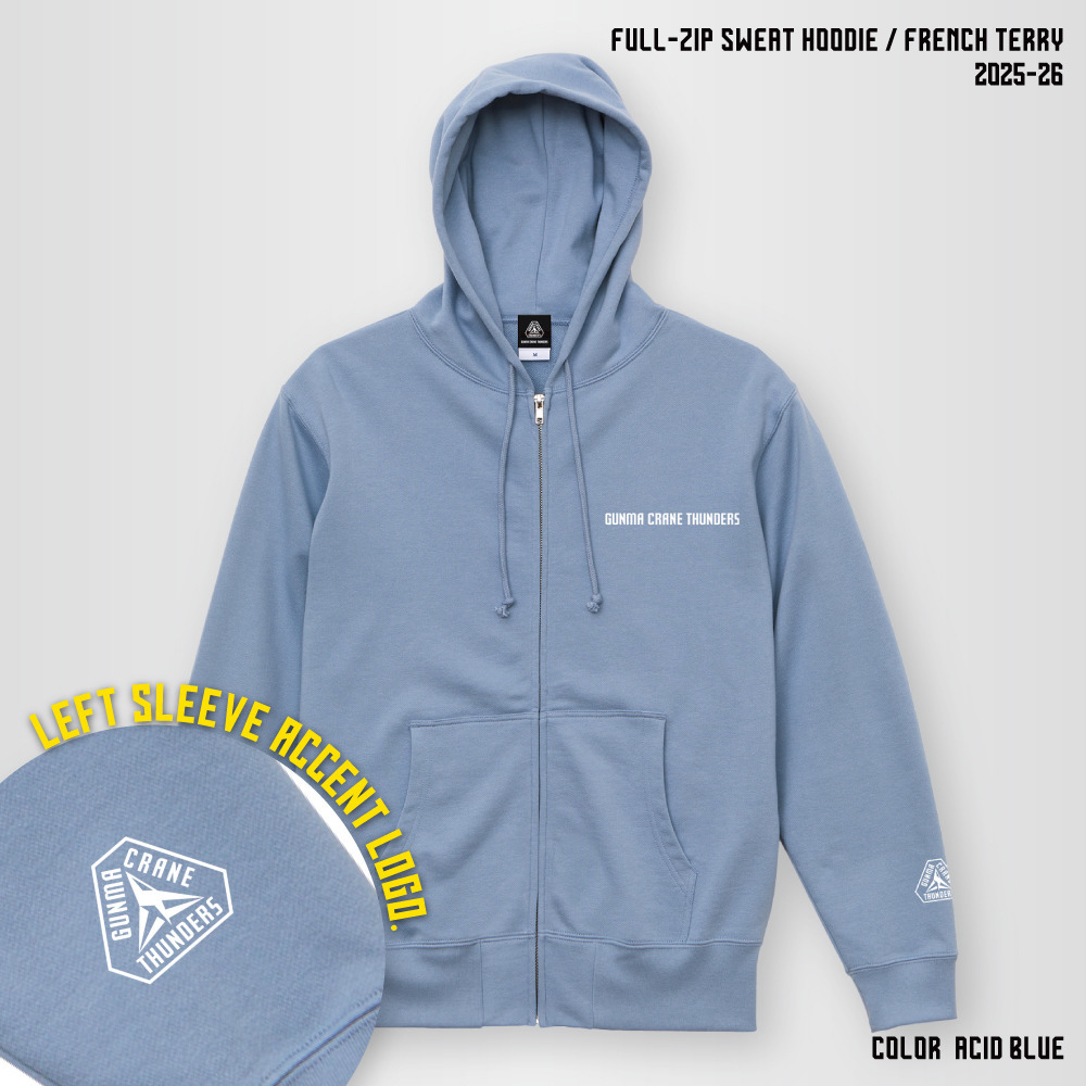 【EC限定】 フルジップスウェットパーカー 10.0オンス 2025-26 【プライマリーロゴ】 詳細画像 アシッドブルー 1