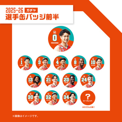 【ガチャ】2025-26選手缶バッジ前半