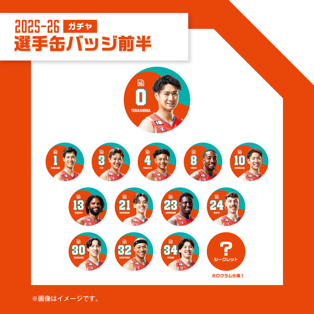 【ガチャ】2025-26選手缶バッジ前半 詳細画像 1