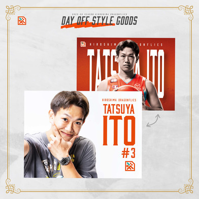 【DAY OFF STYLE】選手私服 両面ハーフタオル