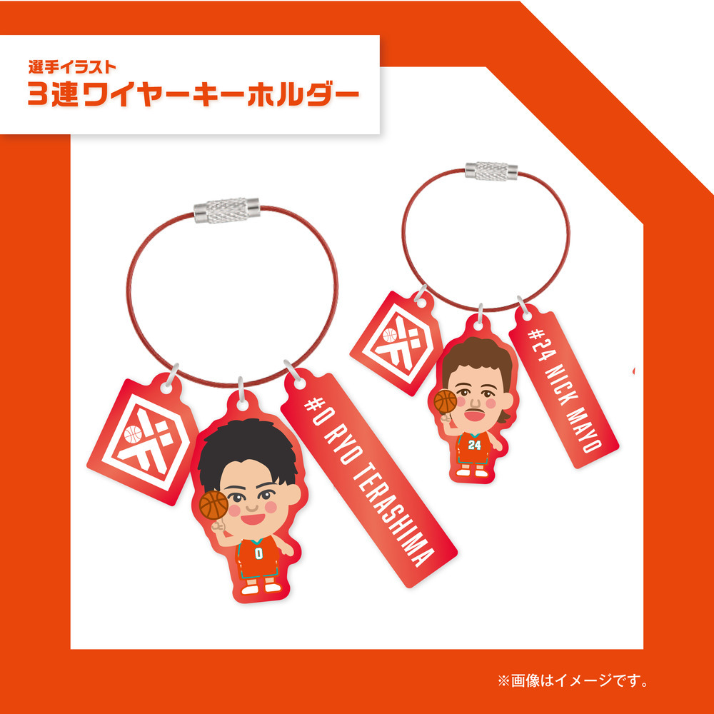 選手イラスト ワイヤーキーホルダー 詳細画像 #0 寺嶋良 1