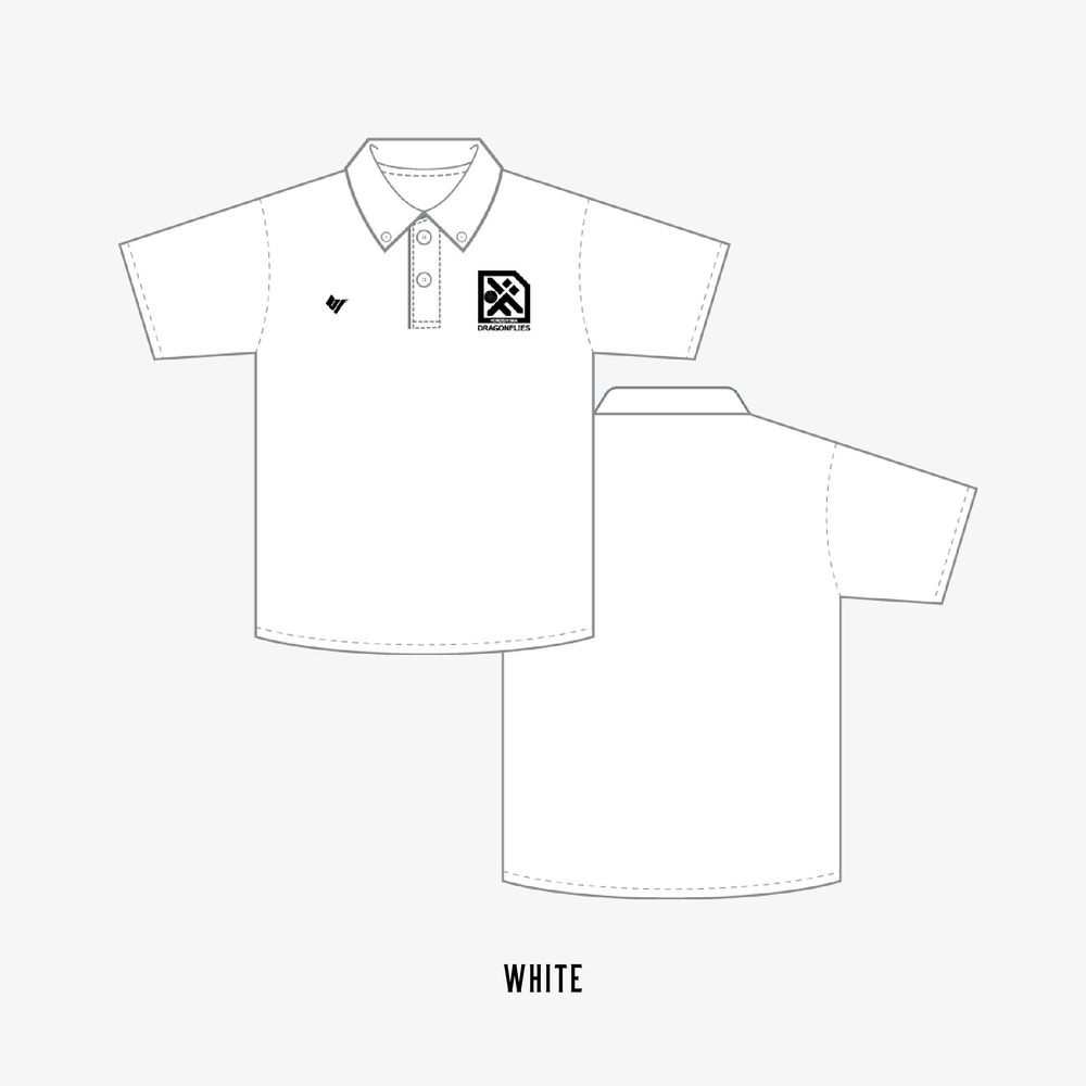 【受注】選手着用モデル ボタンダウン ポロシャツ BLACK・WHITE(※選択ください)【BFIVE】