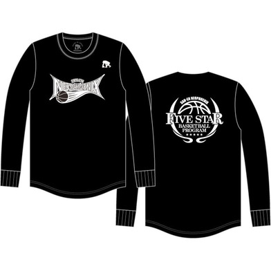 三遠ネオフェニックス　スクール限定販売　エゴザル　ファイブスターロゴロングTシャツ　TYPE-6(ブラック)　※スクール生のみの受注となります