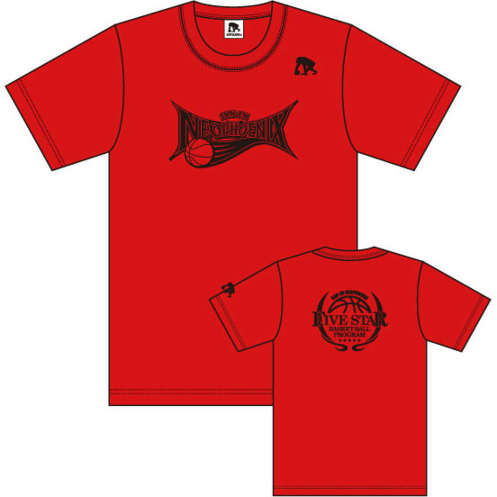 三遠ネオフェニックス スクール限定販売 エゴザル ファイブスターtシャツ Type 1 レッド スクール生のみの受注となります 三遠ネオフェニックス B League Bリーグ 公式オンラインショップ