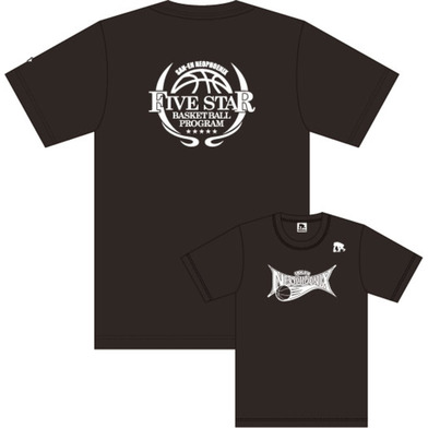 三遠ネオフェニックス　スクール限定販売　エゴザル　ファイブスターTシャツ　TYPE-2(ブラック)　※スクール生のみの受注となります
