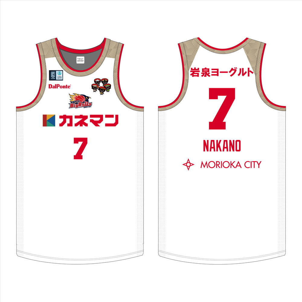 【受注】25-26 オーセンティックユニフォーム2nd WHITE 詳細画像 #7 中野 友都 1