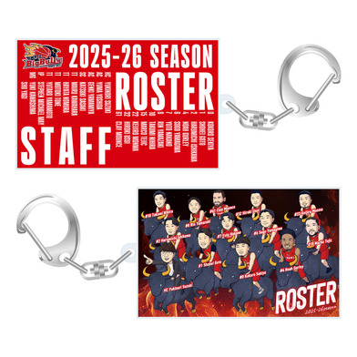 25-26 ロスターイラスト 両面アクリルキーホルダー