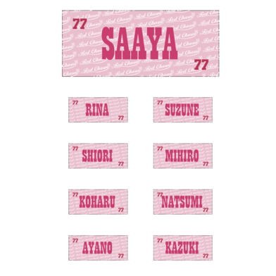 25-26 Red Charm ネームタオル