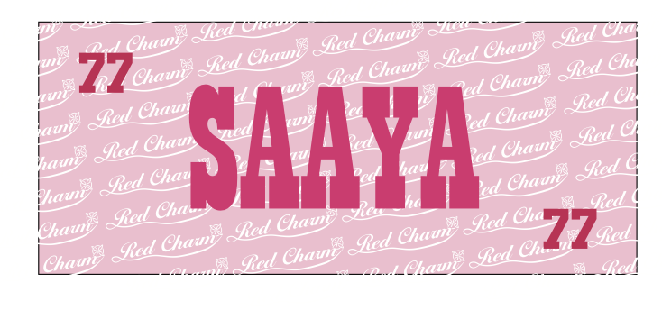 25-26 Red Charm ネームタオル 詳細画像 SAAYA 1