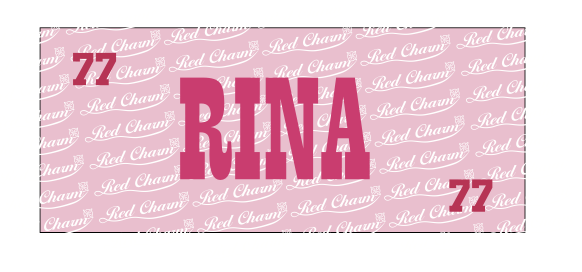 25-26 Red Charm ネームタオル 詳細画像 RINA 1