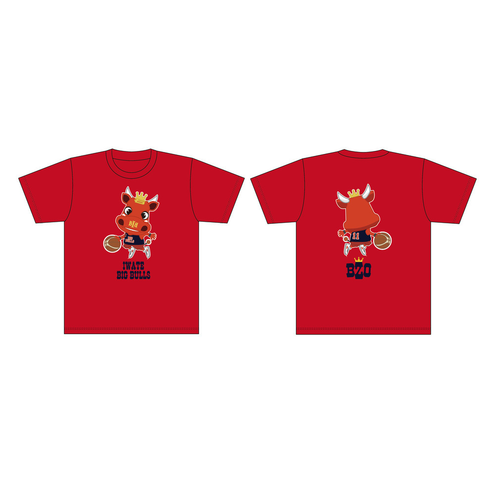 ぶるぞーキッズTシャツ（ドリブル） 詳細画像 レッド 1