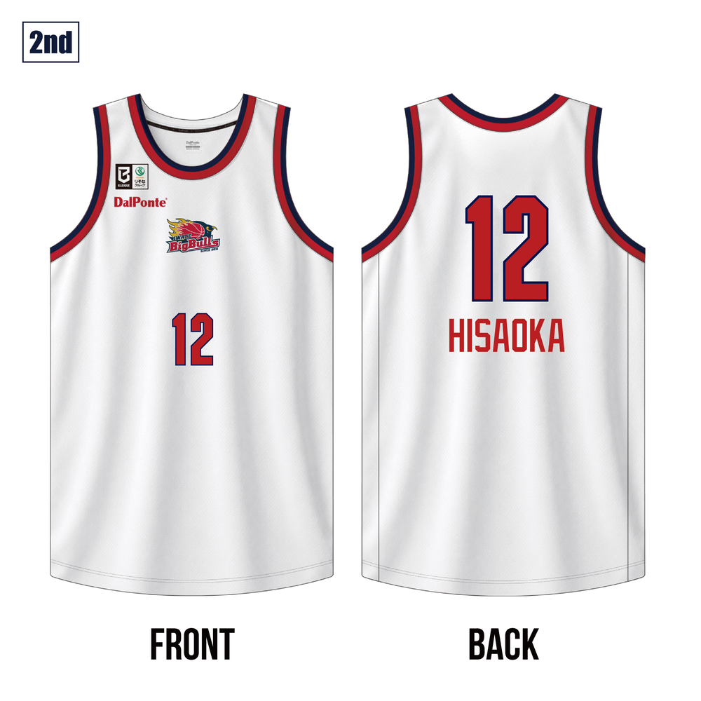 【受注】2026-27 シーズンオーセンティックユニフォーム2nd WHITE 詳細画像 #12  久岡 賢太郎 1