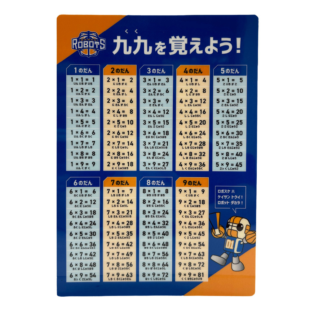 ロボッツ九九下敷き 詳細画像 1