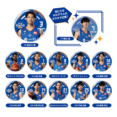 【ガチャ】25-26 選手缶バッジ