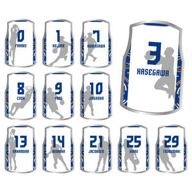 【ブラインド】ユニフォーム型ピンバッジ（アウェー）