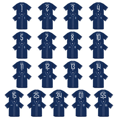 26-27ナンバーベースボールシャツ
