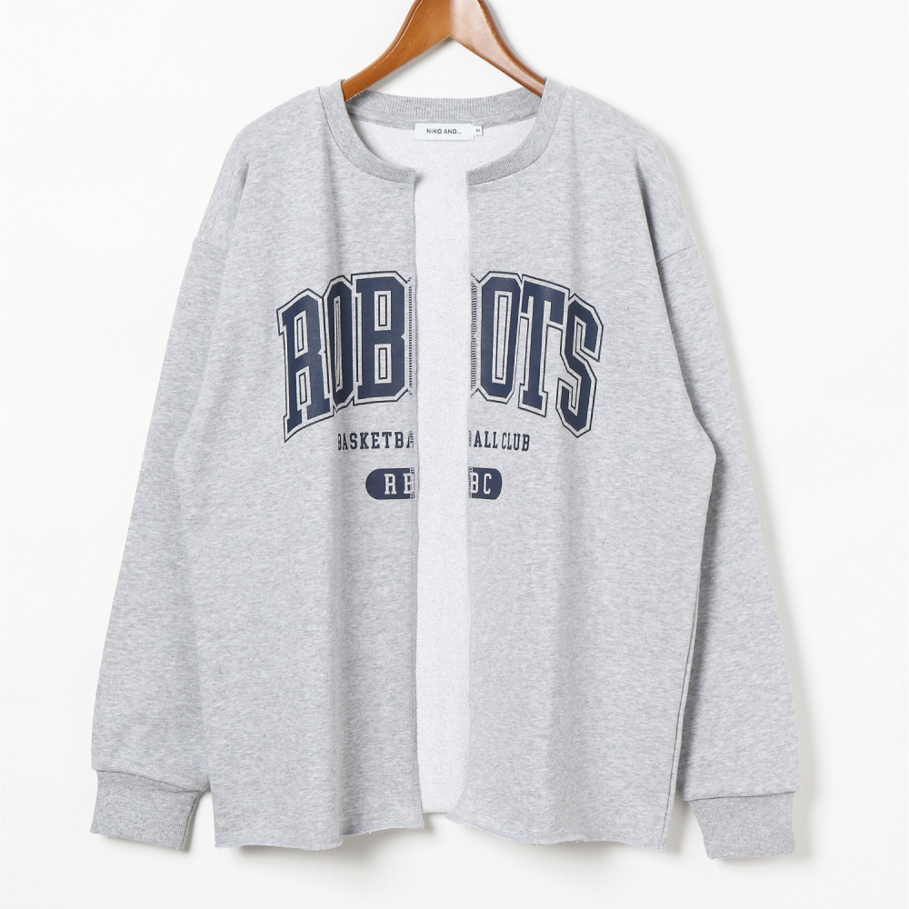 25-26 niko and ... コラボ スウェットカーディガン 詳細画像 1