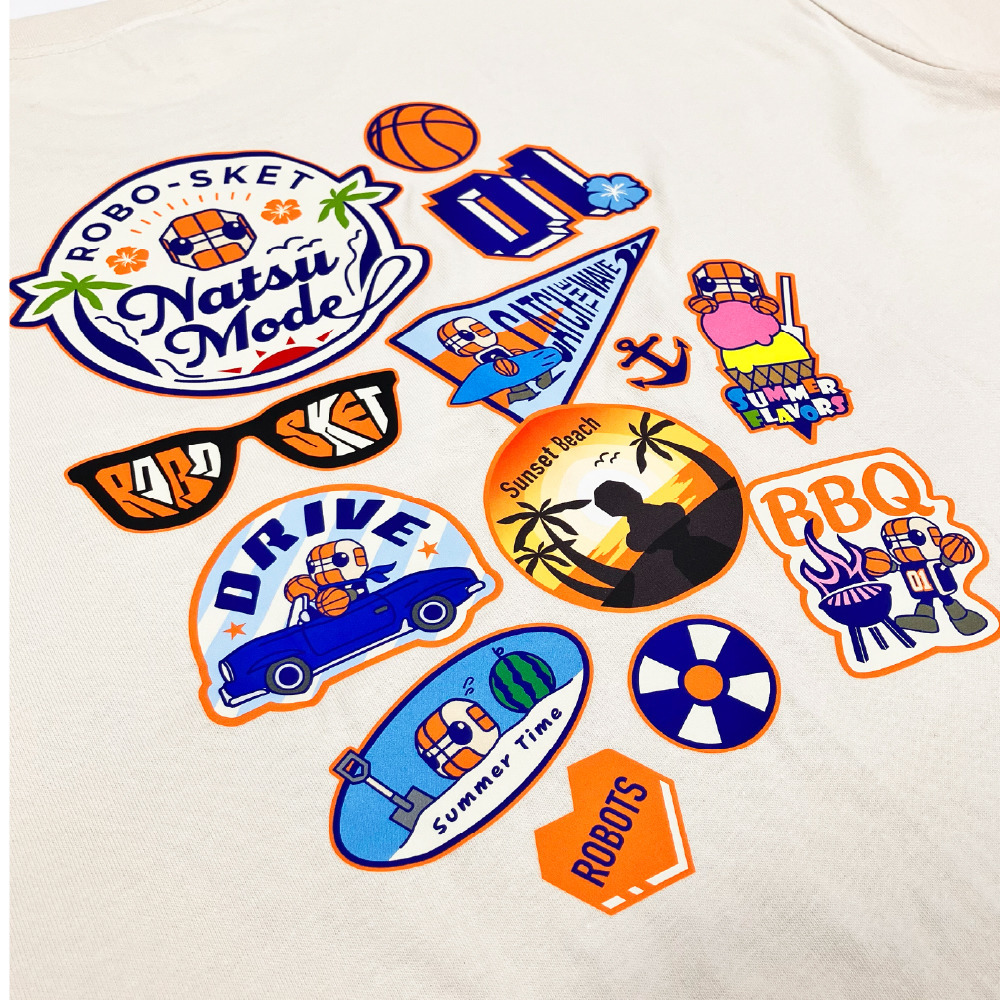 【期間限定受注販売】ロボスケ夏モード。BIG Tシャツ 詳細画像 ライトベージュ 6