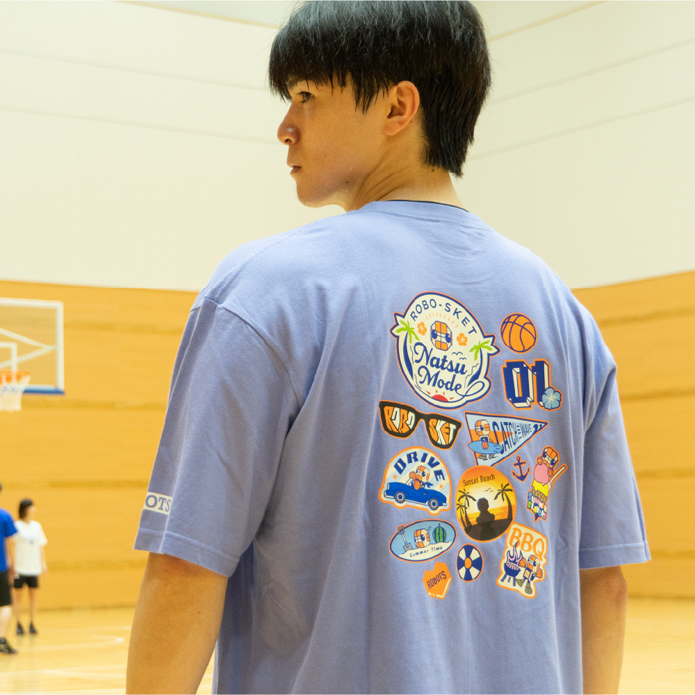 【期間限定受注販売】ロボスケ夏モード。BIG Tシャツ 詳細画像 ダスティブルー 6