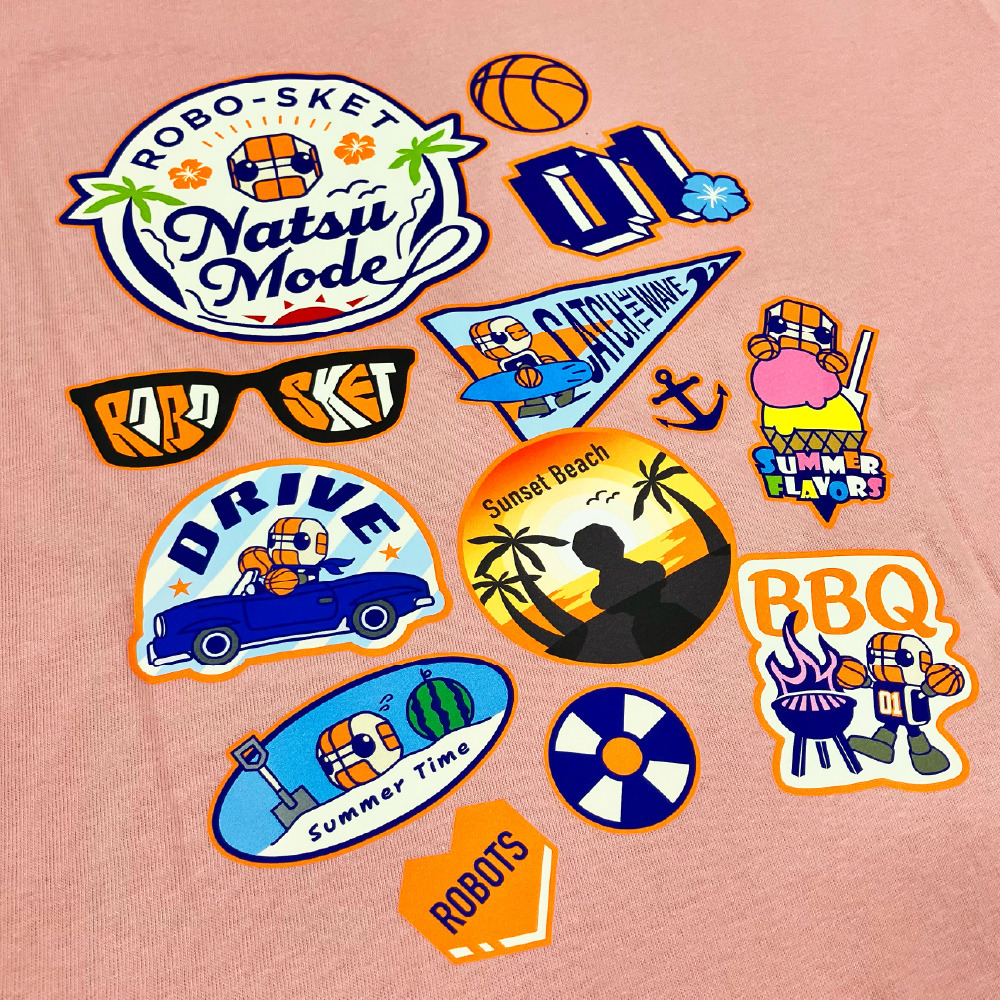 【期間限定受注販売】ロボスケ夏モード。BIG Tシャツ 詳細画像 ダスティピンク 4