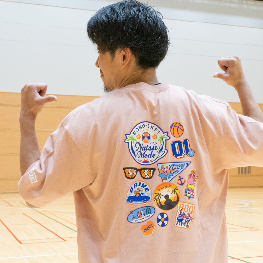 【期間限定受注販売】ロボスケ夏モード。BIG Tシャツ 詳細画像 ダスティピンク 5