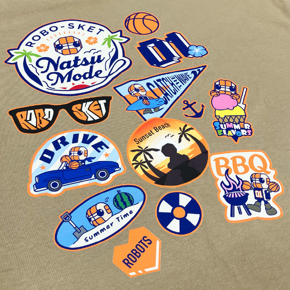 【期間限定受注販売】ロボスケ夏モード。BIG Tシャツ 詳細画像 サンドカーキ 4
