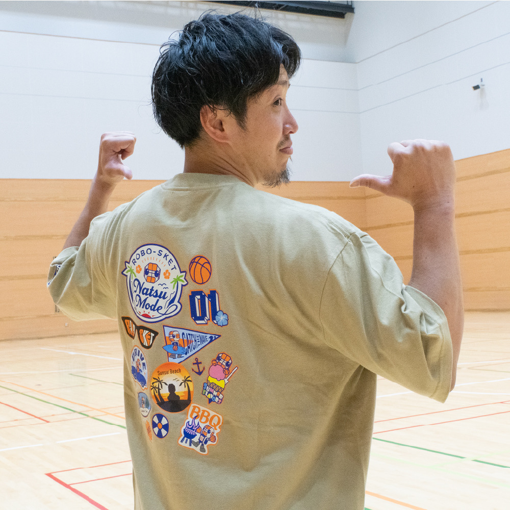 【期間限定受注販売】ロボスケ夏モード。BIG Tシャツ 詳細画像 サンドカーキ 6
