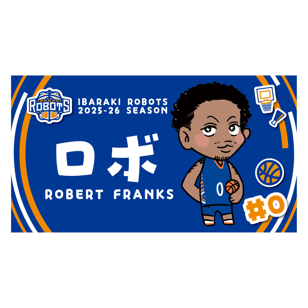 【期間限定受注販売】25-26 ゆるロボ 選手別ショートタオル 詳細画像 #0 ロバート・フランクス 2