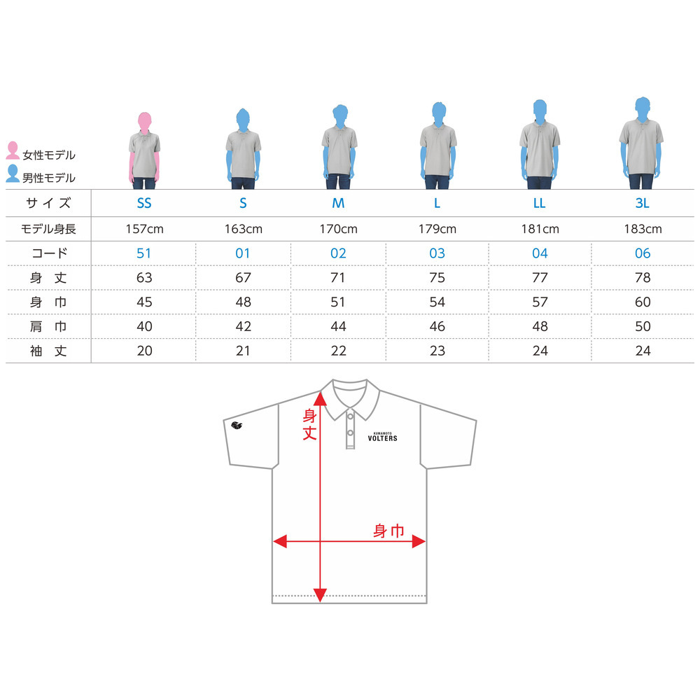 熊本ヴォルターズ　ロゴポロシャツ 詳細画像 ホワイト 2