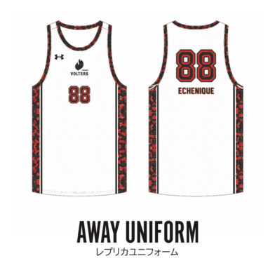 2025-26 season UA KUMAMOTO Rep UNIFORM TOPS AWAY【本体のみ】