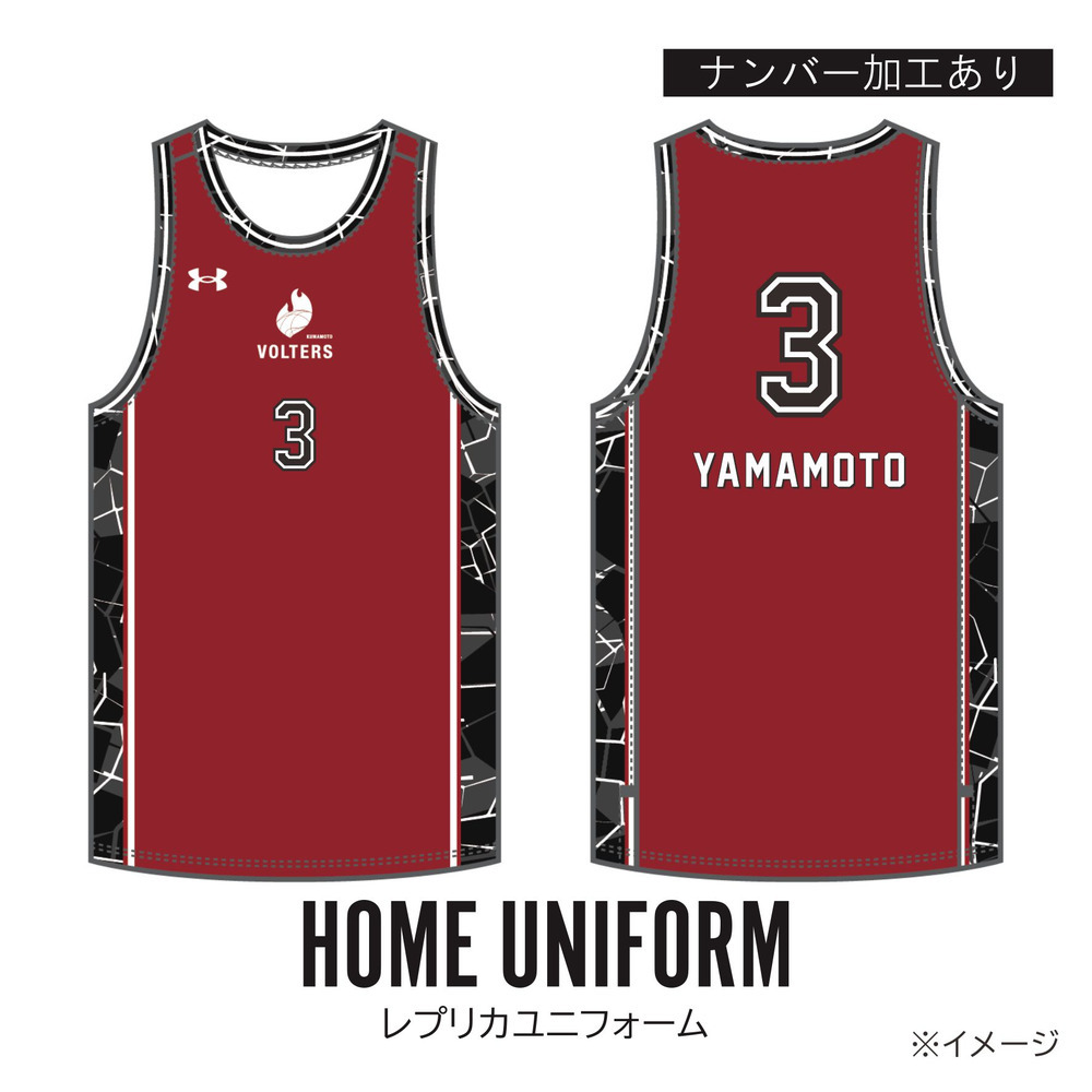2025-26 season UA KUMAMOTO Rep UNIFORM TOPS HOME【ナンバーあり】 詳細画像 レッド 1