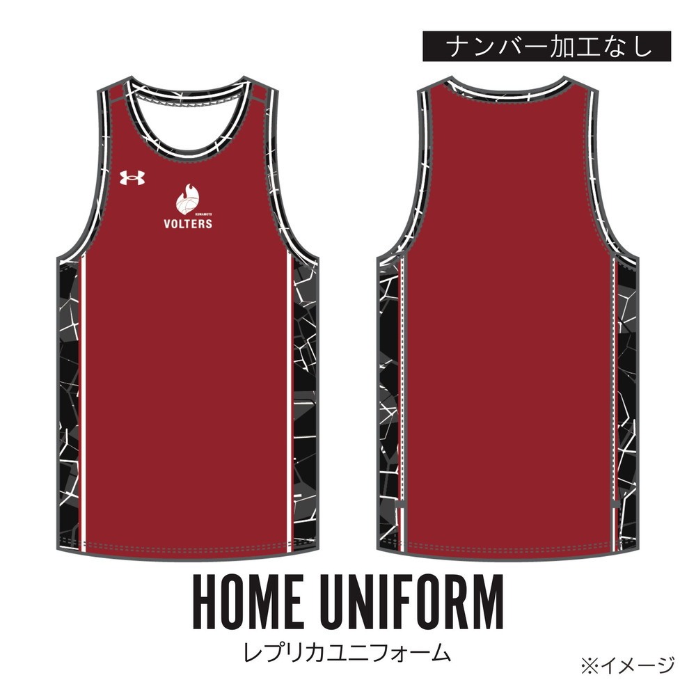 2025-26 season UA KUMAMOTO Rep UNIFORM TOPS HOME【ナンバーなし】 詳細画像 レッド 1