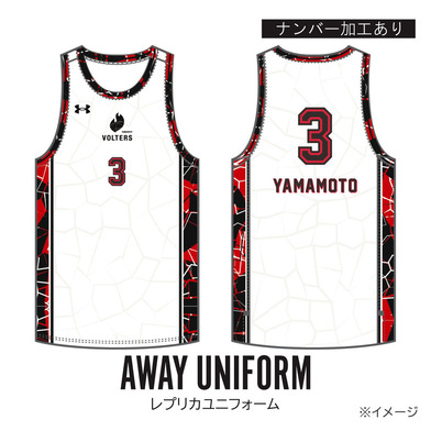 2025-26 season UA KUMAMOTO Rep UNIFORM TOPS AWAY【ナンバーあり】