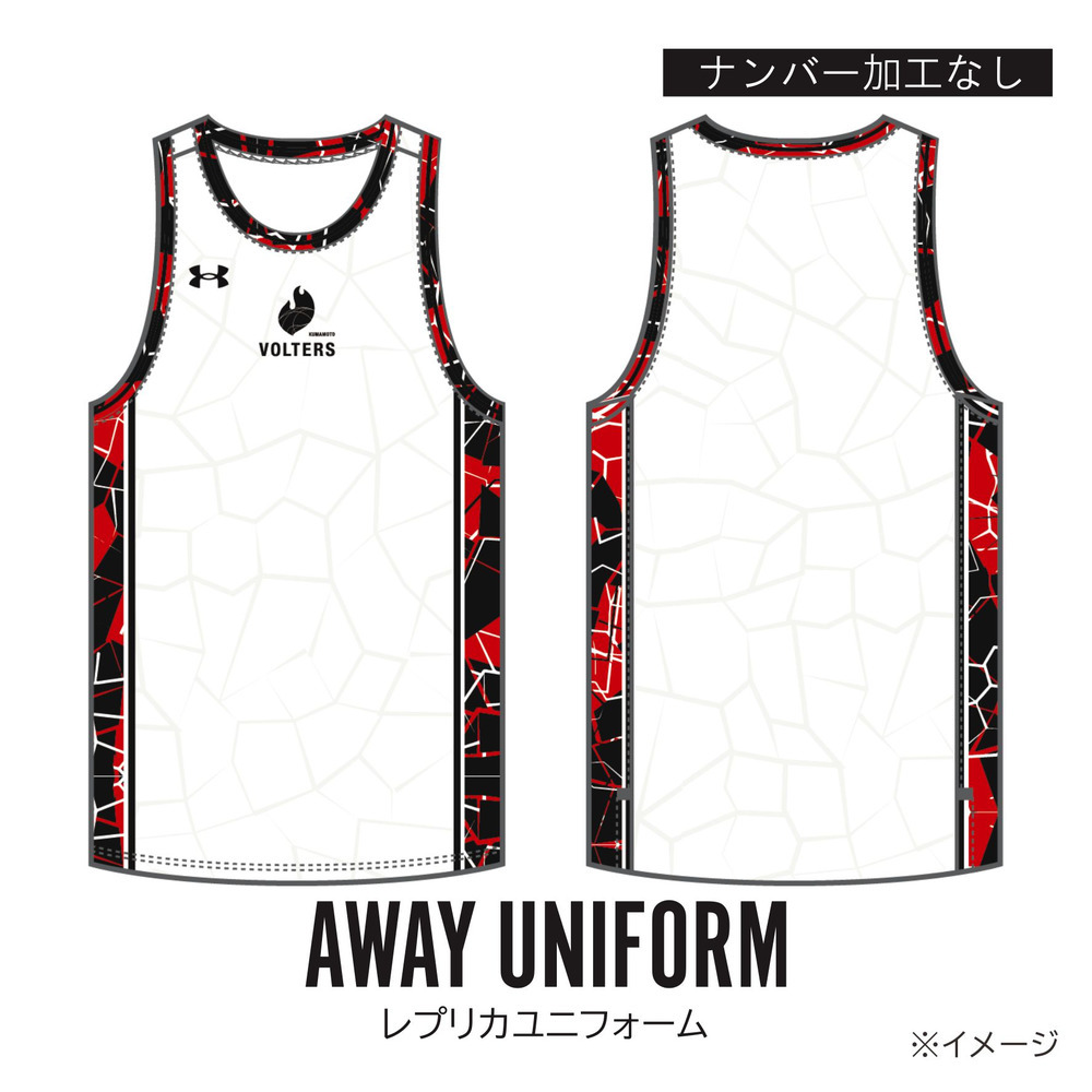2025-26 season UA KUMAMOTO Rep UNIFORM TOPS AWAY【ナンバーなし】 詳細画像 ホワイト 1
