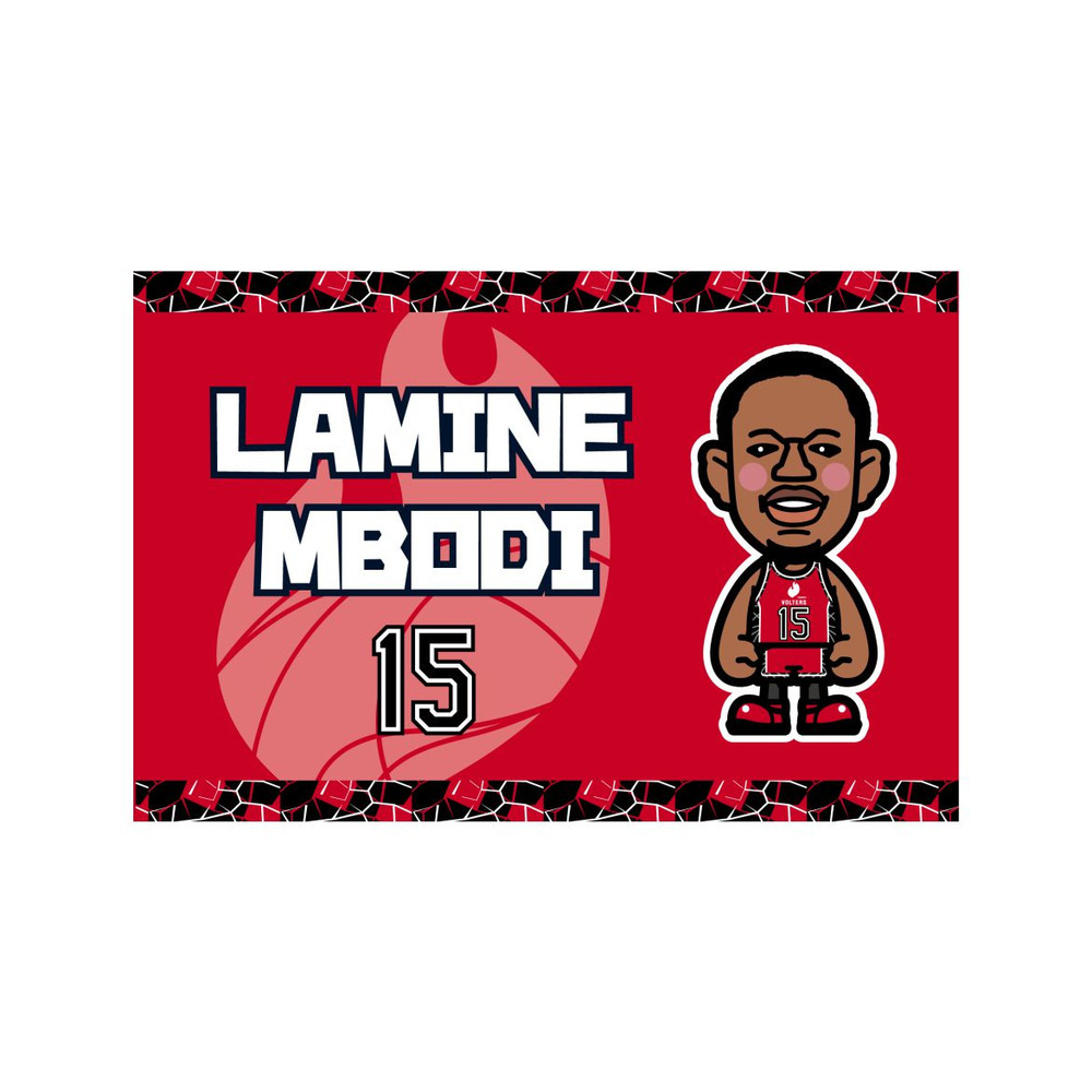 【アラキユウジ&times;VOLTERS】   選手タオル 詳細画像 #15 モッチ  ラミン (Lamine Mbodj) 1