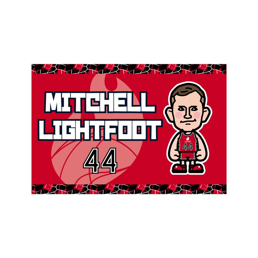 【アラキユウジ&times;VOLTERS】   選手タオル 詳細画像 #44 ミッチェル・ライトフット（Mitchell Lightfoot） 1