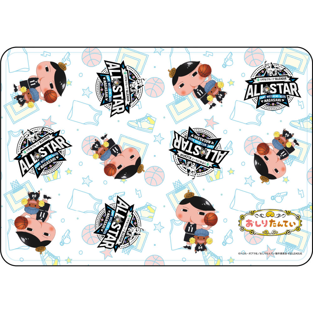 「りそなグループ B.LEAGUE ALL-STAR GAME WEEKEND 2026 IN NAGASAKI &times;おしりたんてい」コラボブランケット 詳細画像 1カラー 1
