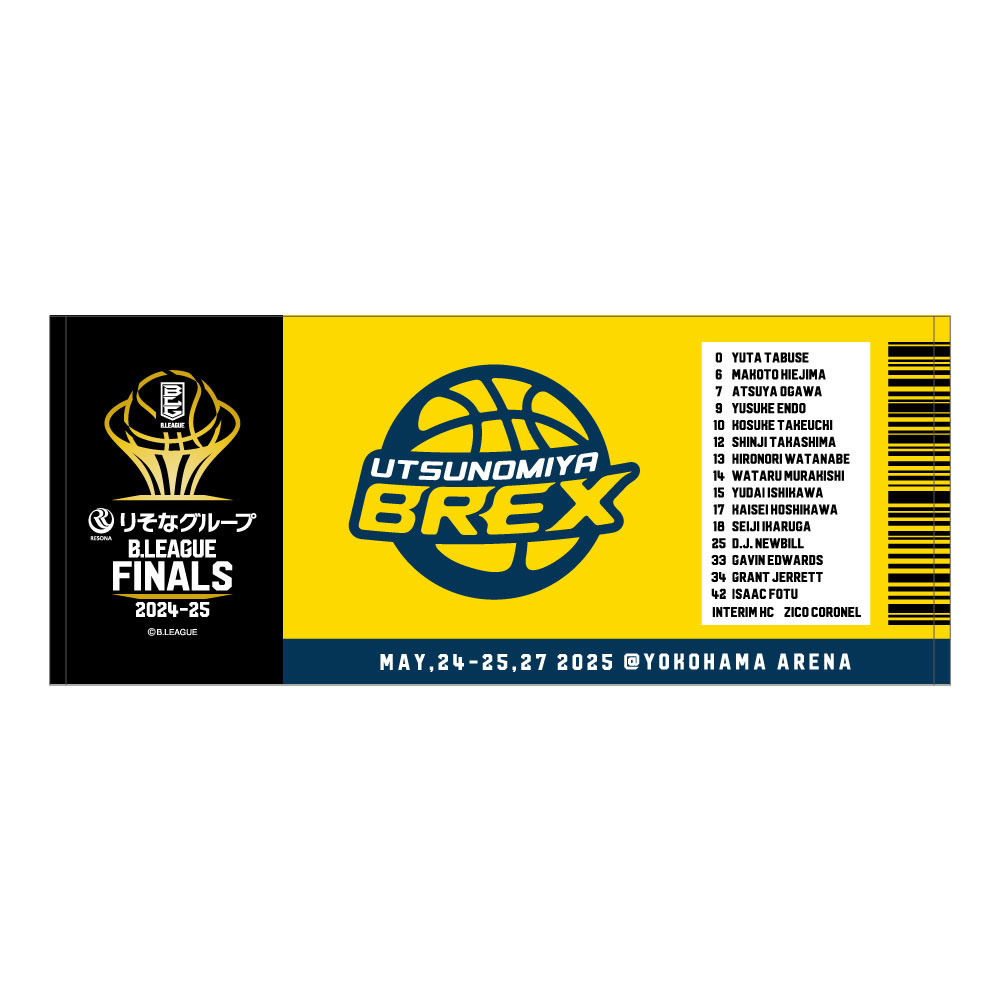 【宇都宮ブレックス】りそなグループ B.LEAGUE FINALS 2024-25 フェイスタオル 詳細画像 ONECOLOR 1