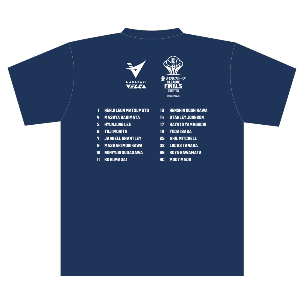 【長崎ヴェルカ】りそなグループ B.LEAGUE FINALS 2025-26　Tシャツ 詳細画像 1カラー 2