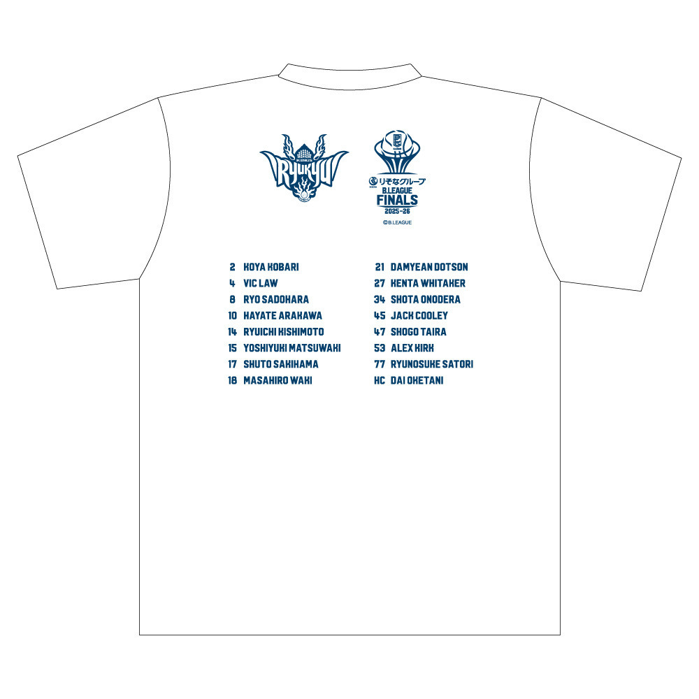 【琉球ゴールデンキングス】りそなグループ B.LEAGUE FINALS 2025-26 Tシャツ 詳細画像 1カラー 2