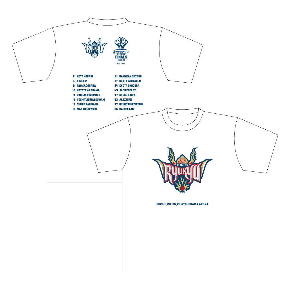 【琉球ゴールデンキングス】りそなグループ B.LEAGUE FINALS 2025-26 Tシャツ 詳細画像 1カラー 3