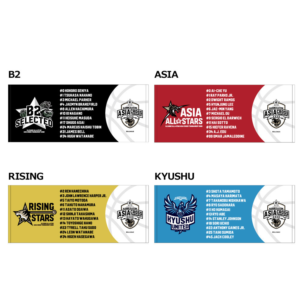 ＜りそなグループ Bリーグオールスター 2026＞フェイスタオル 詳細画像 RISING STARS 2
