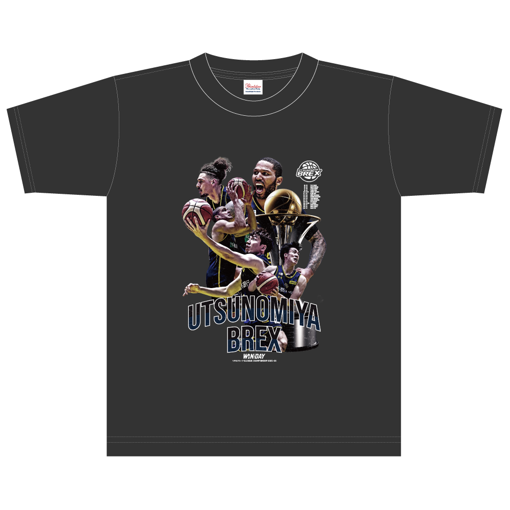 【宇都宮ブレックス】りそなグループ B.LEAGUE CHAMPIONSHIP 2025-26 オフィシャルTシャツ 詳細画像 ブラック 1